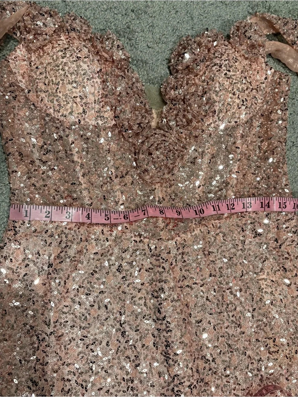 Portia And Scarlett New Sequin Embellished Fitted Gown Size 12 - Picture 12 of 16